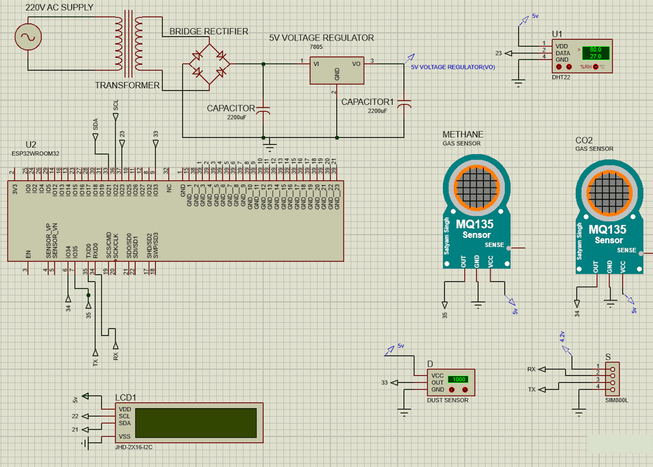 Circuit Diagram of qAir's hardware